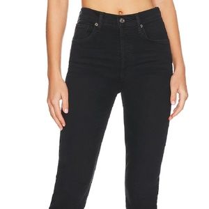 Agolde Black Straight Leg Denim